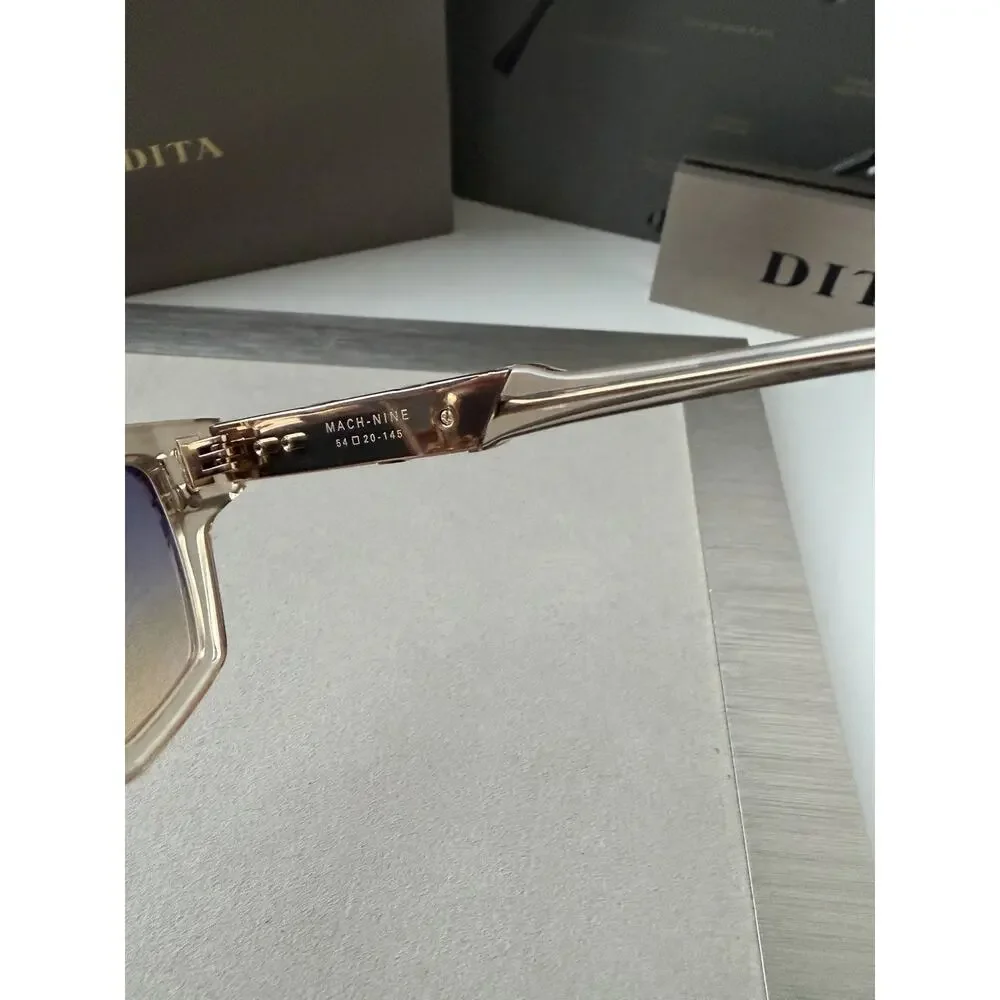 DITA MACH NINE DTS 478 02 Khaki Crystal Rose Gold Grey Sunglasses AUTHENTIC